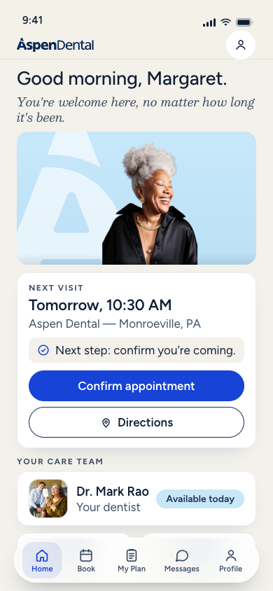 Aspen Dental — App (Home)