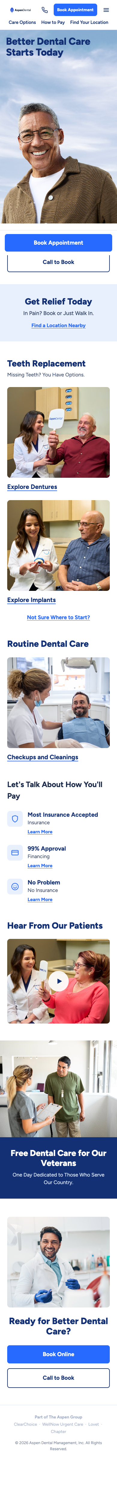 Aspen Dental — App (Home)