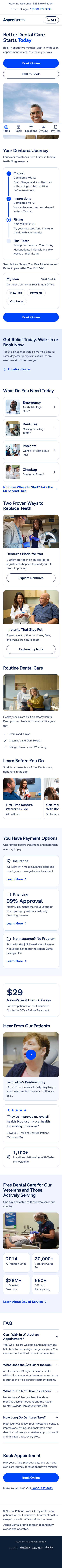 Aspen Dental — App (Home)