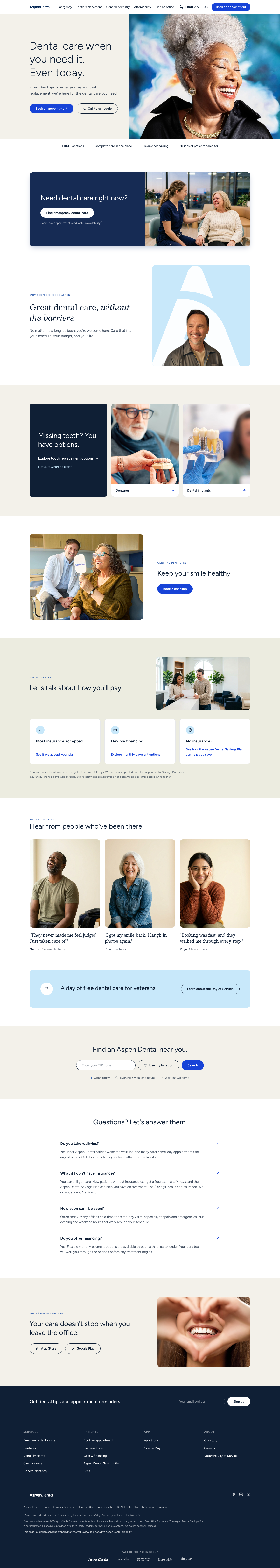 Aspen Dental — Website